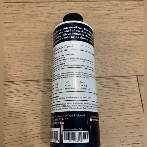 Vets Preferred Anti Diarrhea Liquid for Dogs - Dog Diarrhea Relief with Kaolin - Picture 2 of 3